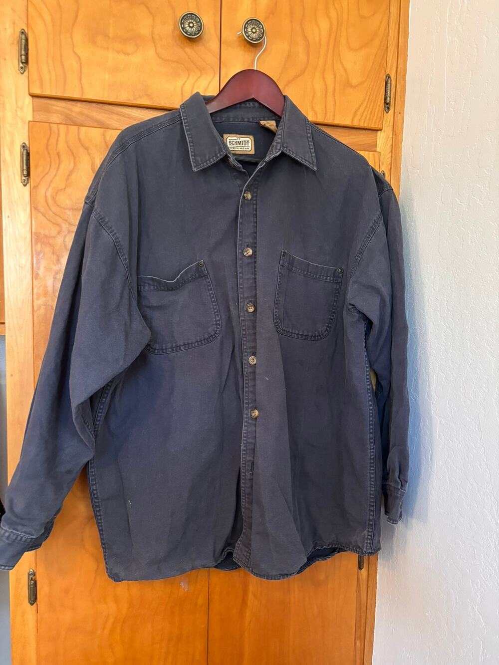 C.E. Schmidt Workwear Faded Black Cotton Chore Shirt – XL